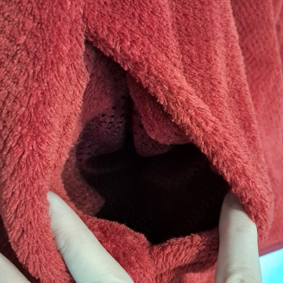 Patagonia Long Sleeve Re Tool Fleece Pull Over Sweatshirt Jacket Red Size Large - Picture 4 of 6